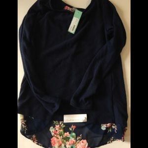 Long Sleeve back Floral top